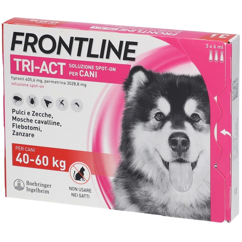 Foto esplicativa di Frontline Tri-Act Antiparassitario per Cani 40-60Kg 3 Pipette