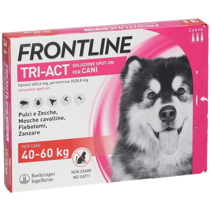 Foto ravvicinata di Frontline Tri-Act Antiparassitario per Cani 40-60Kg 3 Pipette