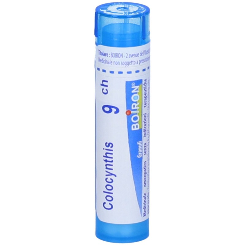 Dettaglio del packaging di Boiron Colocynthis 9CH Granuli Omeopatici Tubo da 4gr Dettaglio del packaging di Boiron Colocynthis 9CH Granuli Omeopatici Tubo da 4gr
