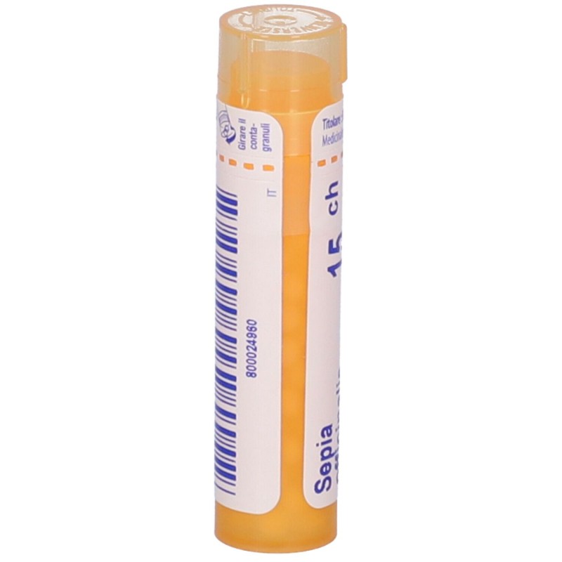 Confezione sigillata di Boiron Sepia Officinalis 15CH Granuli Omeopatici Tubo da 4gr Confezione sigillata di Boiron Sepia Officinalis 15CH Granuli Omeopatici Tubo da 4gr