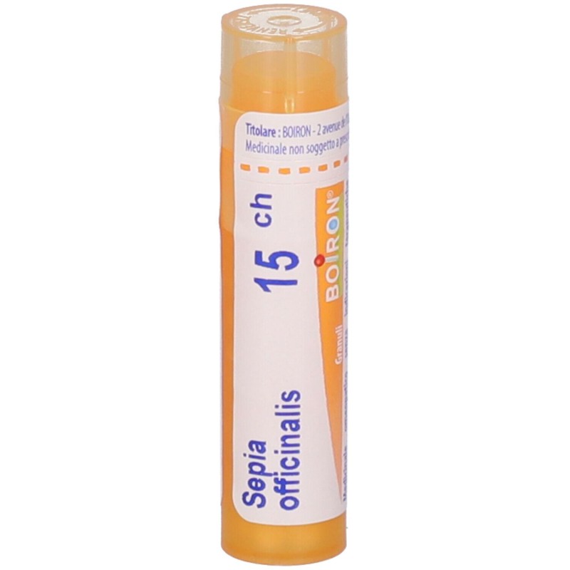 Aspetto del prodotto Boiron Sepia Officinalis 15CH Granuli Omeopatici Tubo da 4gr Aspetto del prodotto Boiron Sepia Officinalis 15CH Granuli Omeopatici Tubo da 4gr