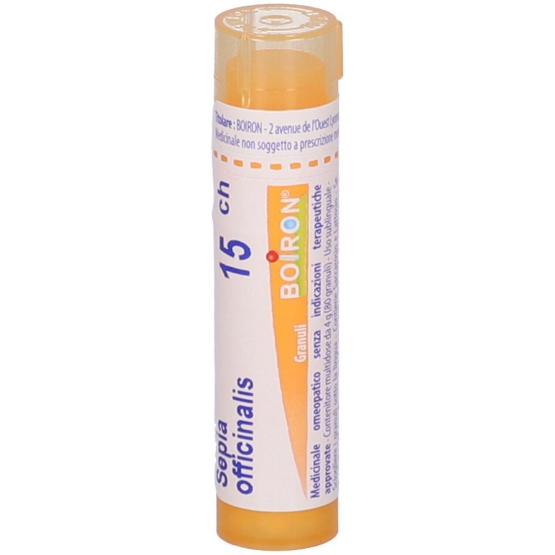 Scatola integra del prodotto Boiron Sepia Officinalis 15CH Granuli Omeopatici Tubo da 4gr Scatola integra del prodotto Boiron Sepia Officinalis 15CH Granuli Omeopatici Tubo da 4gr