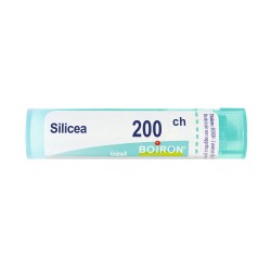 Confezione commerciale diBoiron Silicea 200CH Granuli Omeopatici Tubo Confezione commerciale diBoiron Silicea 200CH Granuli Omeopatici Tubo
