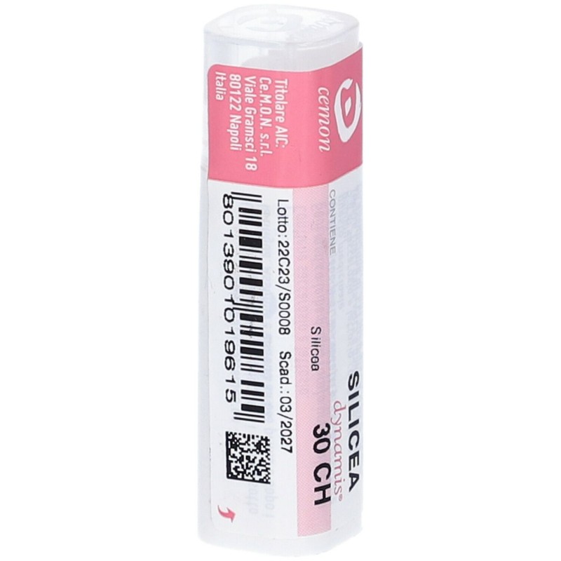 Confezione commerciale diCemon Silicea 30CH Granuli Omeopatici Tubo da 6gr Confezione commerciale diCemon Silicea 30CH Granuli Omeopatici Tubo da 6gr