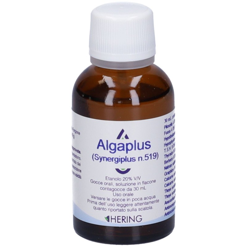 Primo piano di Hering Alga Plus Medicinale Omeopatico Gocce 30ml