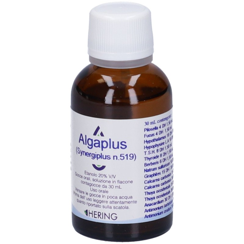 Pack ufficiale del prodotto Hering Alga Plus Medicinale Omeopatico Gocce 30ml