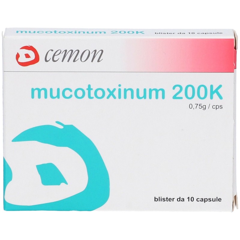 Vista del prodotto Cemon Mucotoxium 200K Rimedio Omeopatico 10 Capsule