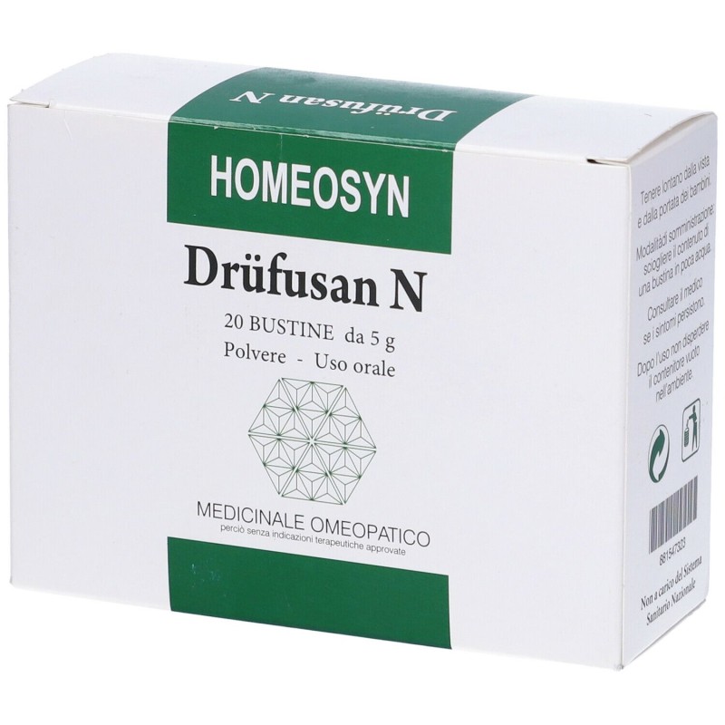 Scatola integra del prodotto Drufusan N Polvere per Benessere Generale 20 Bustine Monodose