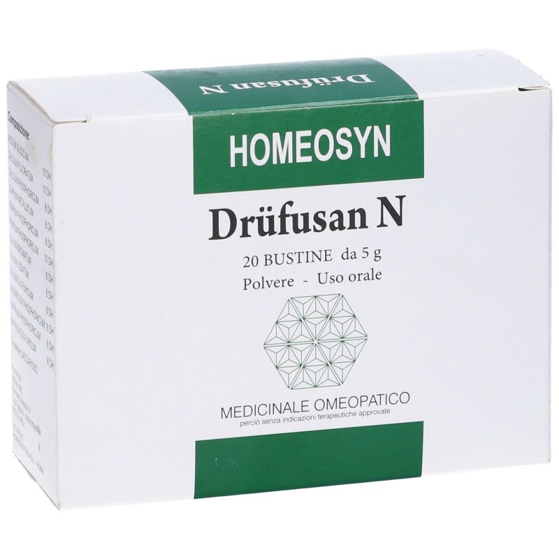 Packaging integro del prodotto Drufusan N Polvere per Benessere Generale 20 Bustine Monodose