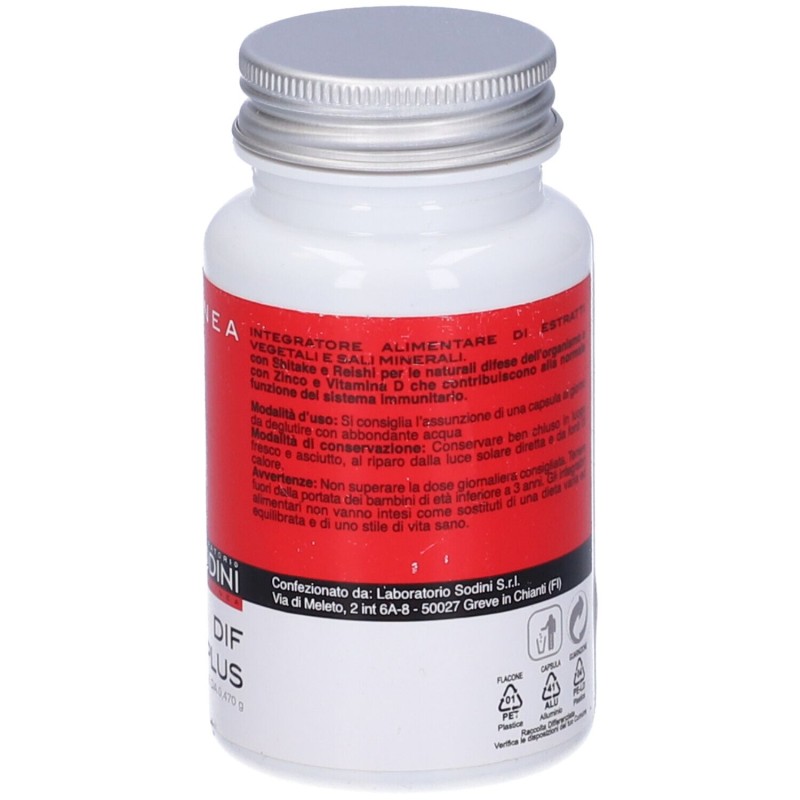 Scatola originale del prodotto Sodini Dif Plus Integratore per Sistema Immunitario 70 Capsule Scatola originale del prodotto Sodini Dif Plus Integratore per Sistema Immunitario 70 Capsule