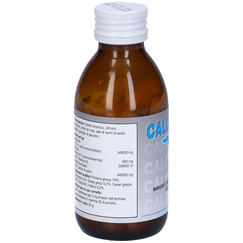 Confezione commerciale diAcme Calcibolin Pet Integratore Ossa Cani e Gatti 80 Compresse Confezione commerciale diAcme Calcibolin Pet Integratore Ossa Cani e Gatti 80 Compresse