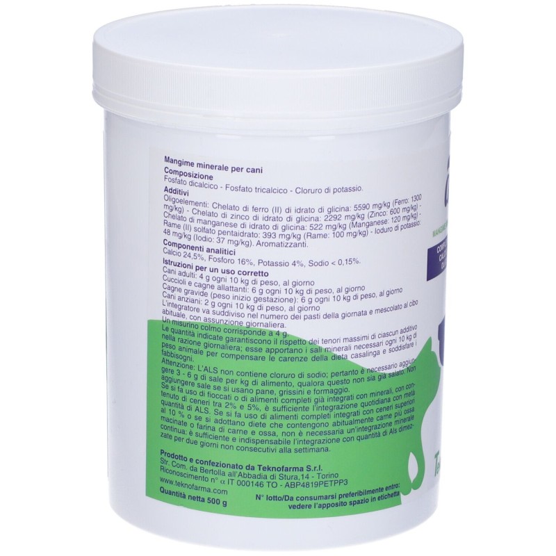 Aspetto del prodotto Als Mangime Minerale Per Cani 500 g