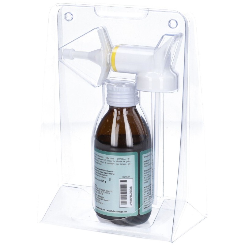 Dettaglio del packaging di Curecal Gel per Salute Urinaria Gatti 125ml Dettaglio del packaging di Curecal Gel per Salute Urinaria Gatti 125ml