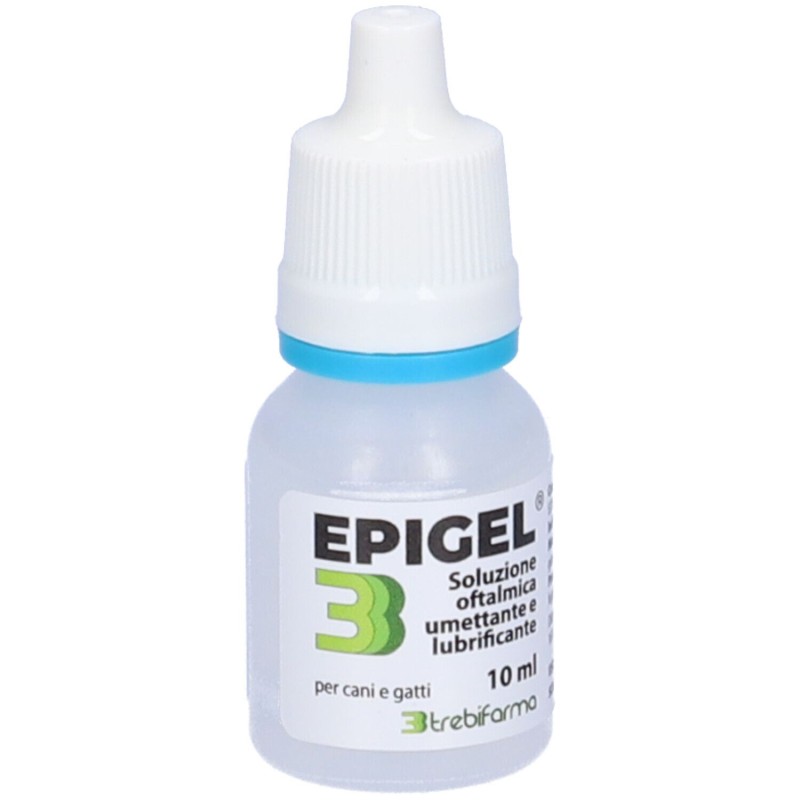 Confezione commerciale diEpigel Collirio Veterinario per Cani e Gatti 10ml Confezione commerciale diEpigel Collirio Veterinario per Cani e Gatti 10ml