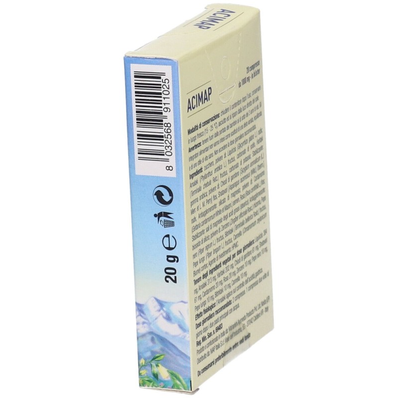 Confezione commerciale diMaharishi Ayurveda Acimap Integratore per Acidità Gastrica 20 Compresse Confezione commerciale diMaharishi Ayurveda Acimap Integratore per Acidità Gastrica 20 Compresse