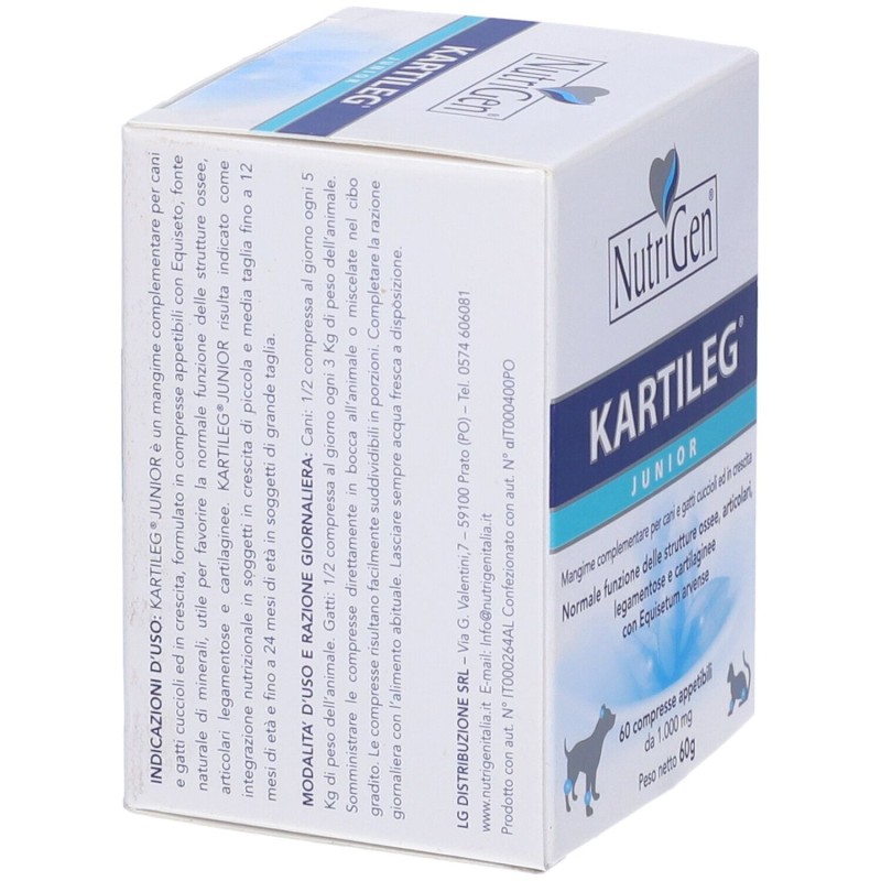 Foto esplicativa di Kartileg Junior per Sviluppo Articolare e Muscolare 60 Tavolette Foto esplicativa di Kartileg Junior per Sviluppo Articolare e Muscolare 60 Tavolette