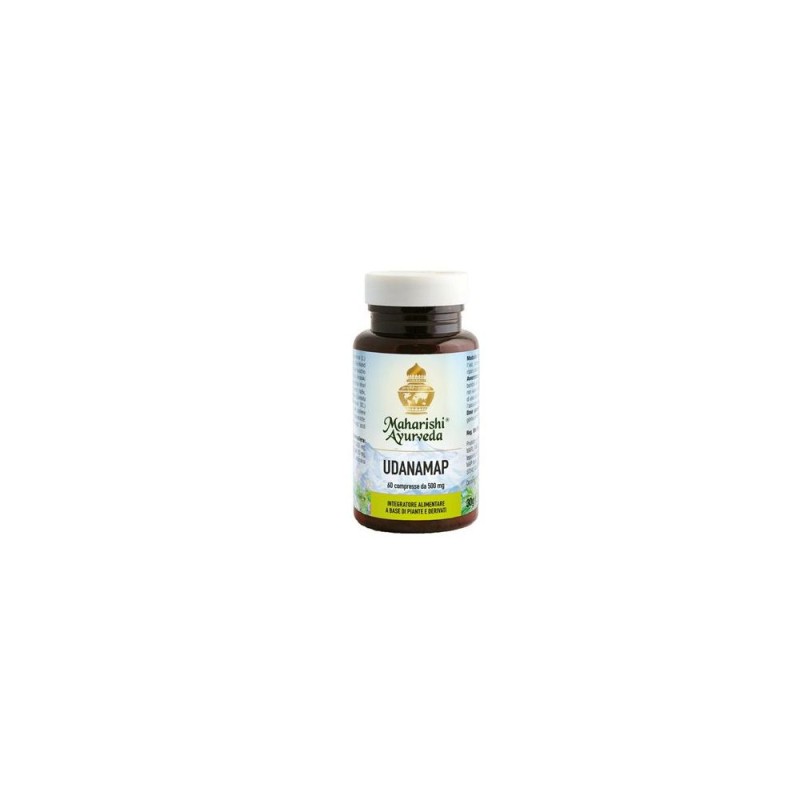 Scatola integra del prodotto Maharishi Ayurveda Udanamap Integratore per Vie Respiratorie 60 Compresse