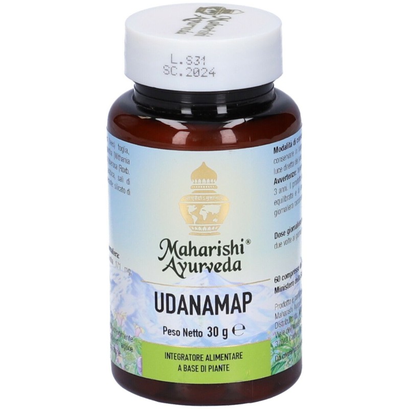 Foto esplicativa di Maharishi Ayurveda Udanamap Integratore per Vie Respiratorie 60 Compresse