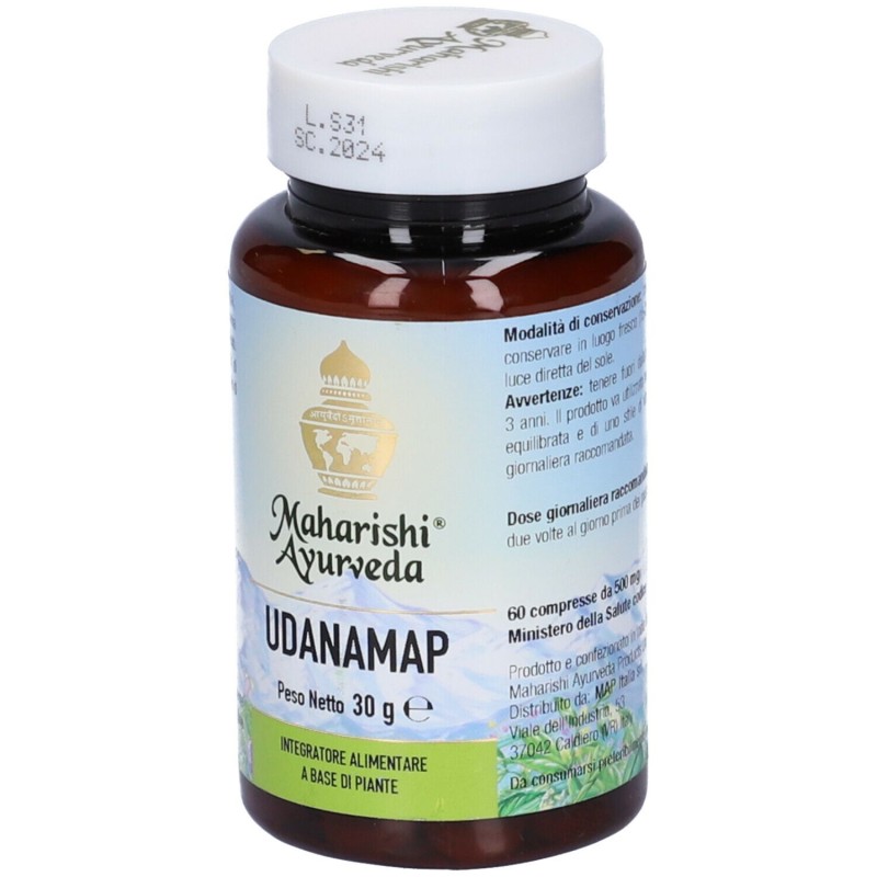Packaging integro del prodotto Maharishi Ayurveda Udanamap Integratore per Vie Respiratorie 60 Compresse
