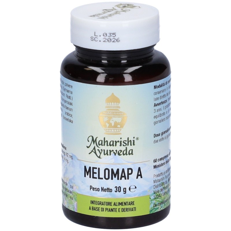 Primo piano di Melomap A per Metabolismo 60 Compresse