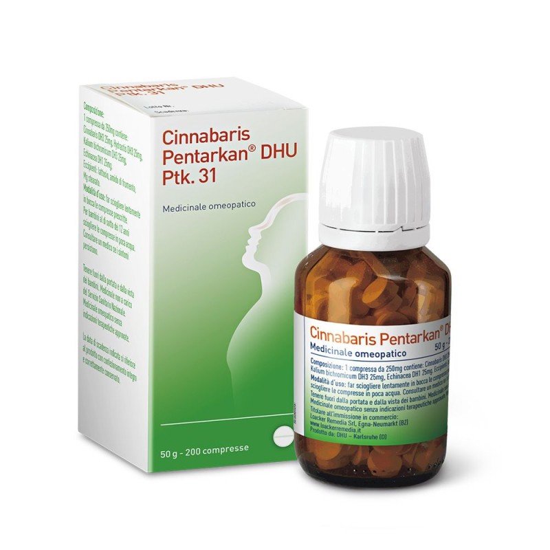 Foto illustrativa del packaging di Schwabe Cinnabaris 31 PTK per il Naso Medicinale Omeopatico200 Compresse