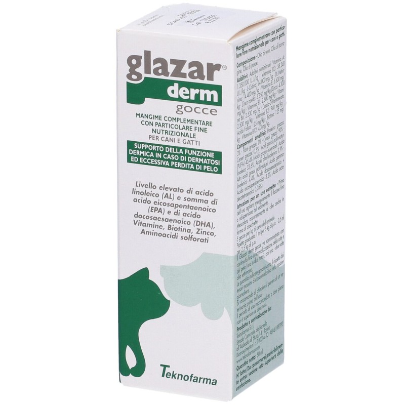 Primo piano di Glazarderm Premiscela Gocce per Problemi Cutanei 50ml