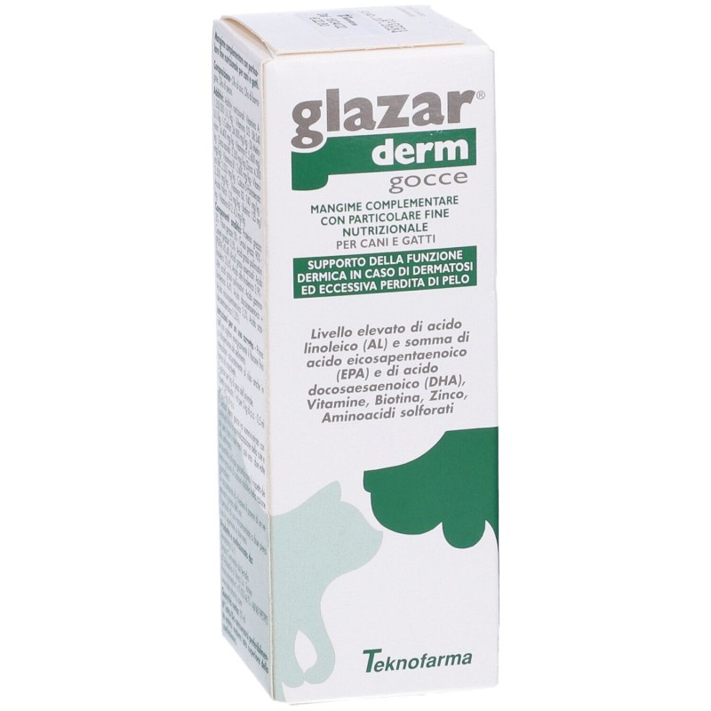 Confezione sigillata di Glazarderm Premiscela Gocce per Problemi Cutanei 50ml