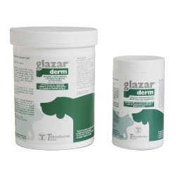 Dettaglio del packaging di Glazarderm Premiscela per Carenze Alimentari 150 G Dettaglio del packaging di Glazarderm Premiscela per Carenze Alimentari 150 G