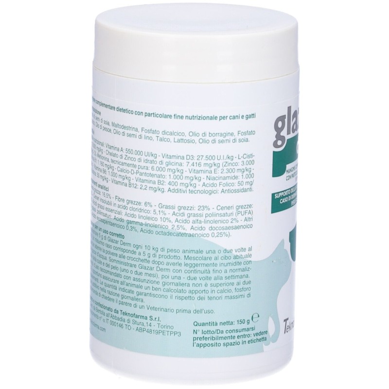 Vista del prodotto Glazarderm Premiscela per Carenze Alimentari 150 G