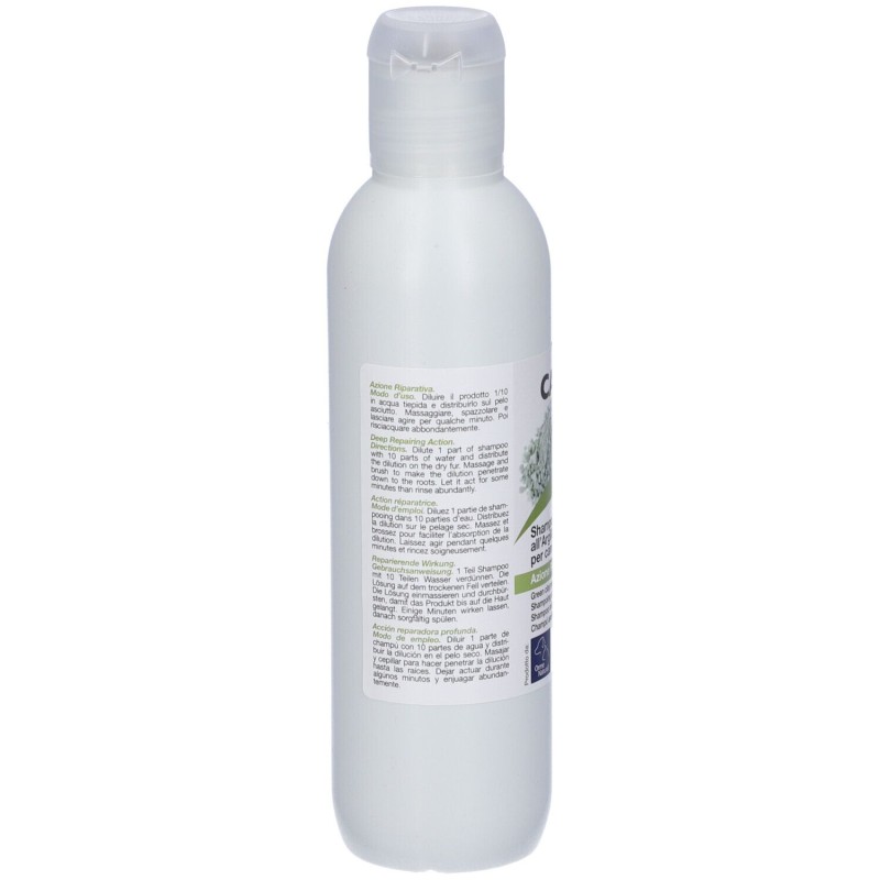 Dettaglio del packaging di Orme Nat Shampoo Argilla Verde per Animali 200ml Dettaglio del packaging di Orme Nat Shampoo Argilla Verde per Animali 200ml