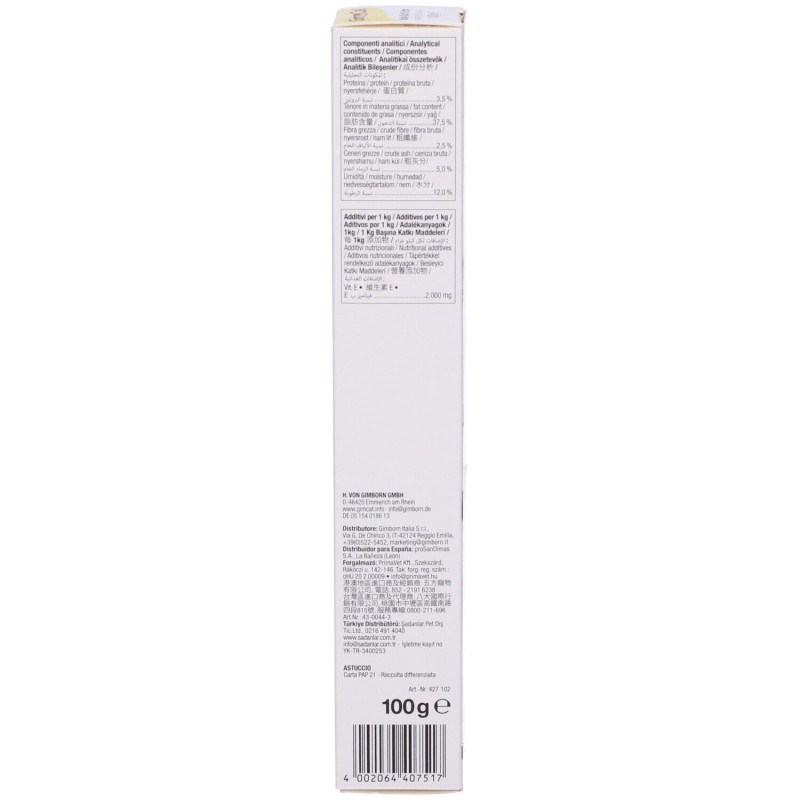 Confezione sigillata di Gimpet Malt Soft Extra Pasta per Boli di Pelo dei Gatti 100g Confezione sigillata di Gimpet Malt Soft Extra Pasta per Boli di Pelo dei Gatti 100g