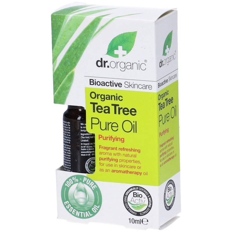 Foto illustrativa del packaging di DR ORGANIC TEA TREE ESSENTIAL OIL OLIO ESSENZIALE 10 ML Foto illustrativa del packaging di DR ORGANIC TEA TREE ESSENTIAL OIL OLIO ESSENZIALE 10 ML