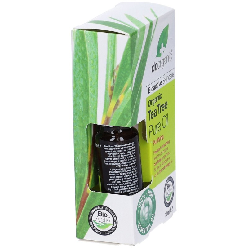 Immagine reale di DR ORGANIC TEA TREE ESSENTIAL OIL OLIO ESSENZIALE 10 ML Immagine reale di DR ORGANIC TEA TREE ESSENTIAL OIL OLIO ESSENZIALE 10 ML