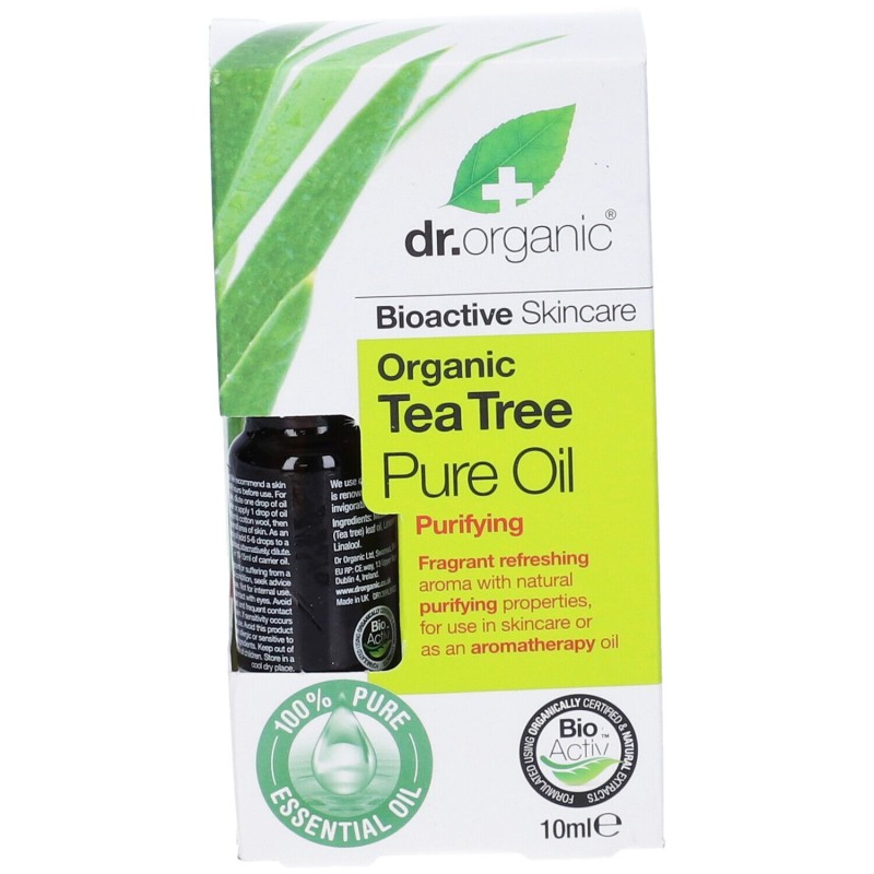 Vista del prodotto DR ORGANIC TEA TREE ESSENTIAL OIL OLIO ESSENZIALE 10 ML Vista del prodotto DR ORGANIC TEA TREE ESSENTIAL OIL OLIO ESSENZIALE 10 ML