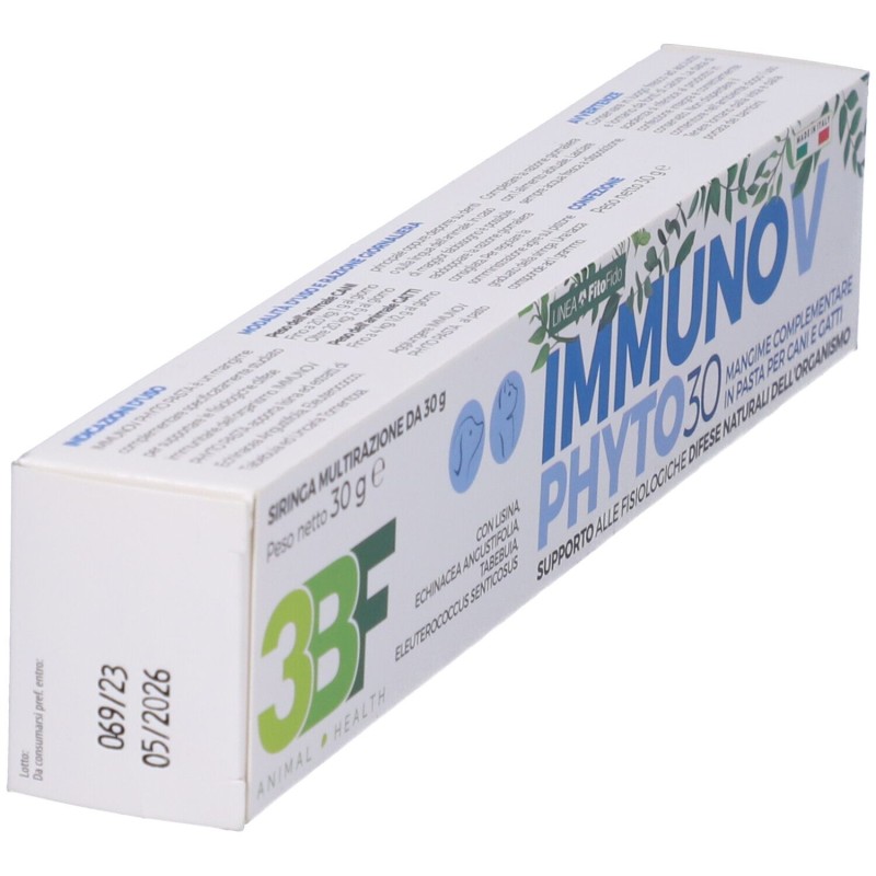 Confezione sigillata di Immunov Phyto 30 Integratore Veterinario per Difese Immunitarie di Cani e Gatti 30g Confezione sigillata di Immunov Phyto 30 Integratore Veterinario per Difese Immunitarie di Cani e Gatti 30g