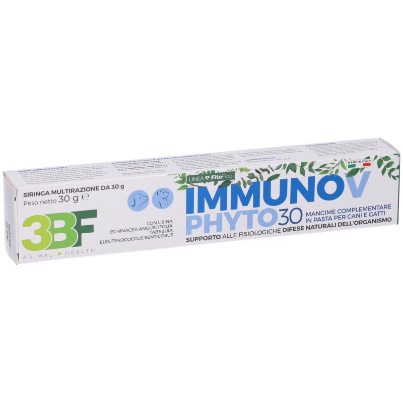 Foto esplicativa di Immunov Phyto 30 Integratore Veterinario per Difese Immunitarie di Cani e Gatti 30g Foto esplicativa di Immunov Phyto 30 Integratore Veterinario per Difese Immunitarie di Cani e Gatti 30g