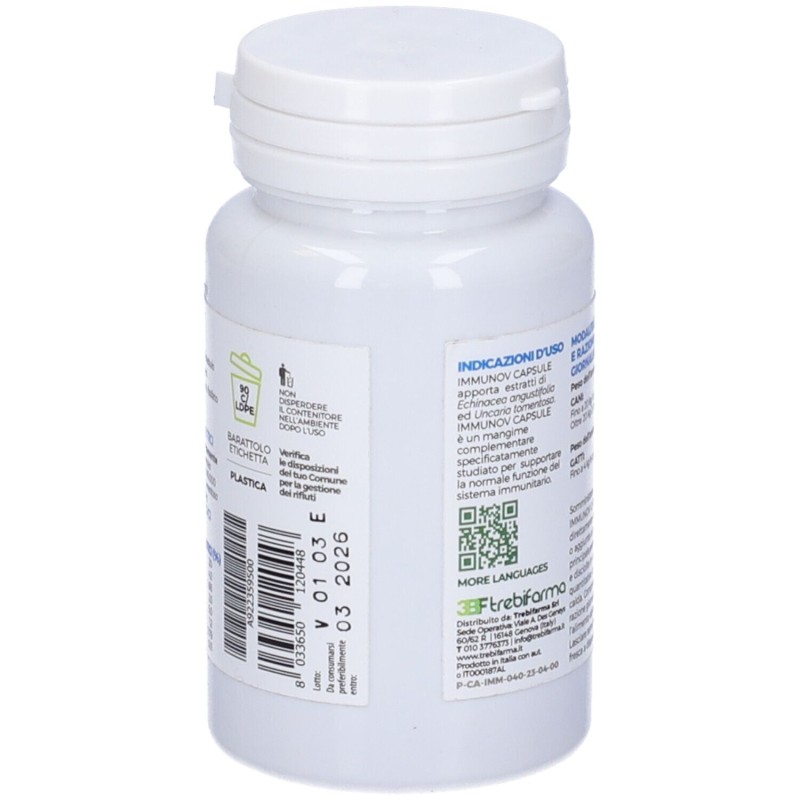 Packaging integro del prodotto Immunov Phyto 40 Integratore Veterinario per Difese Immunitarie di Cani e Gatti 40 Capsule Packaging integro del prodotto Immunov Phyto 40 Integratore Veterinario per Difese Immunitarie di Cani e Gatti 40 Capsule