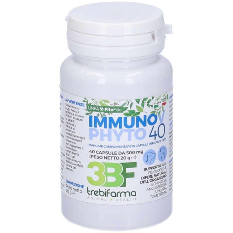 Foto ravvicinata di Immunov Phyto 40 Integratore Veterinario per Difese Immunitarie di Cani e Gatti 40 Capsule Foto ravvicinata di Immunov Phyto 40 Integratore Veterinario per Difese Immunitarie di Cani e Gatti 40 Capsule