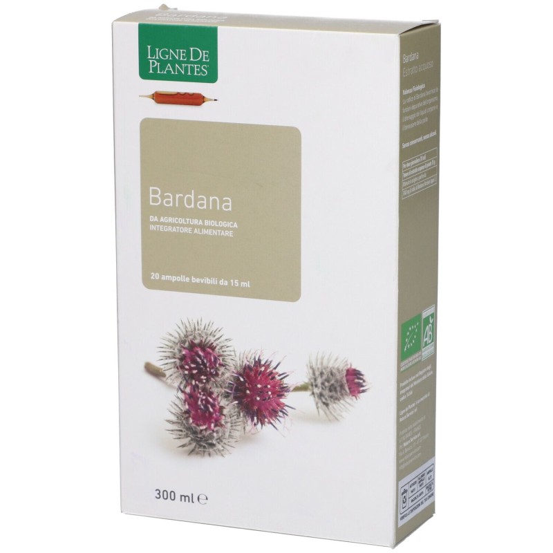 Confezione sigillata di  Bardana Biologico 20 Ampolle Bevibili Da 15 Ml
