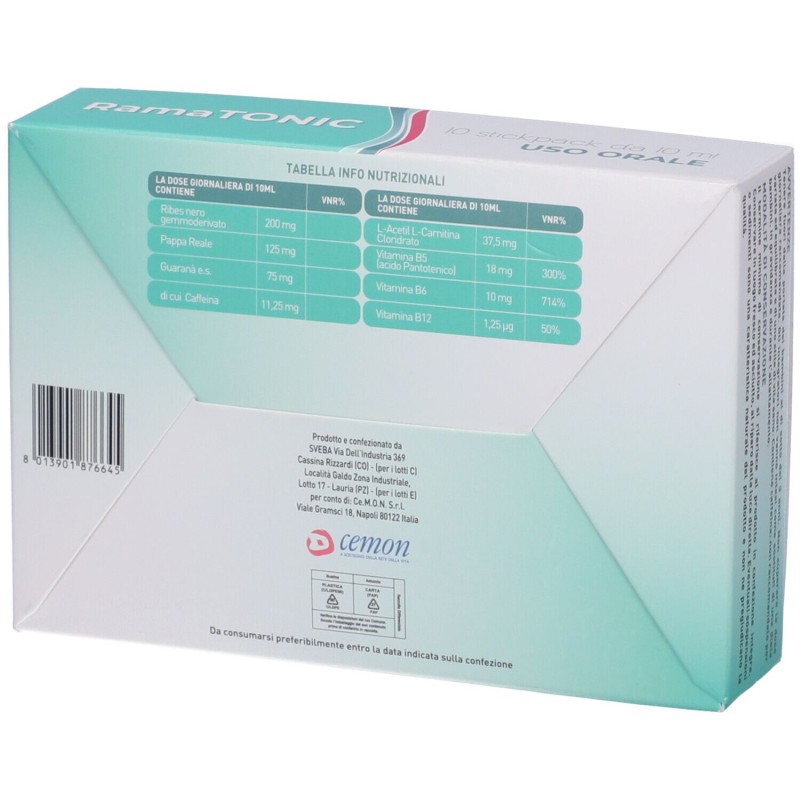 Aspetto del prodotto Cemon RamaTonic Integratore Tonico Energizzante 10 Stickpack Aspetto del prodotto Cemon RamaTonic Integratore Tonico Energizzante 10 Stickpack