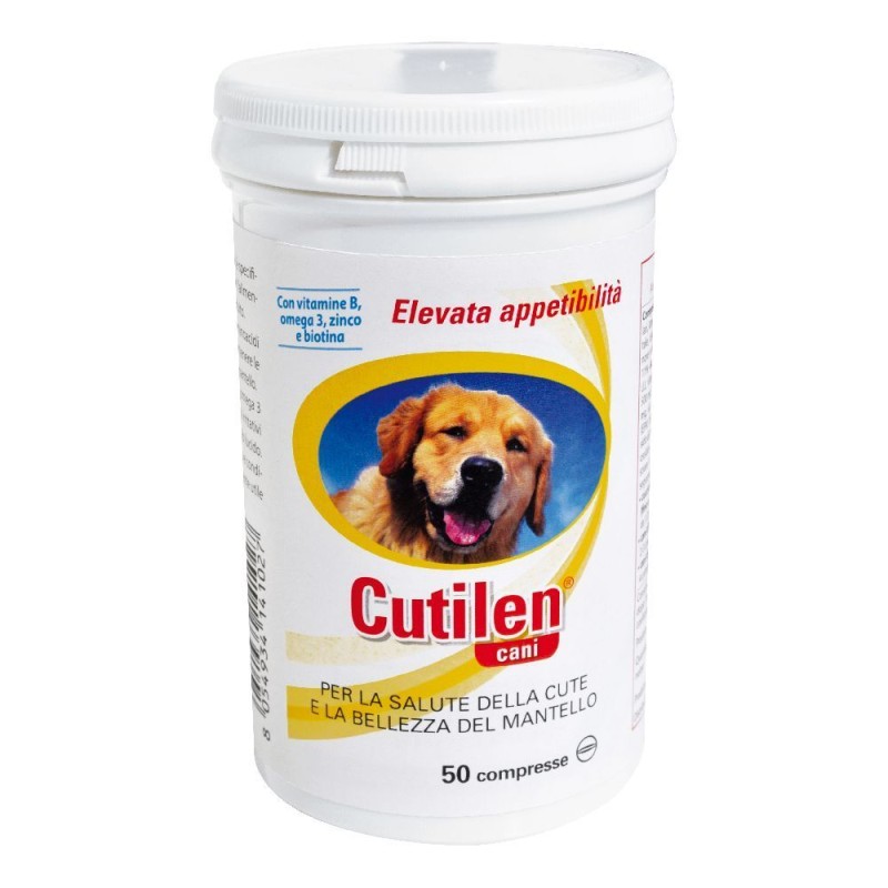 Aspetto del prodotto Cutilen Cani per Salute Cute e Mantello 50 Compresse