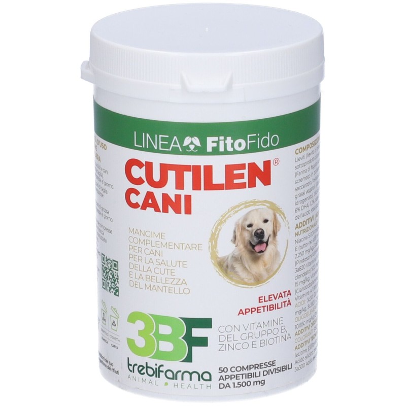 Scatola integra del prodotto Cutilen Cani per Salute Cute e Mantello 50 Compresse