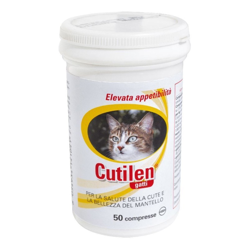 Vista del prodotto Cutilen Gatti per Salute Cute e Mantello 50 Compresse Vista del prodotto Cutilen Gatti per Salute Cute e Mantello 50 Compresse