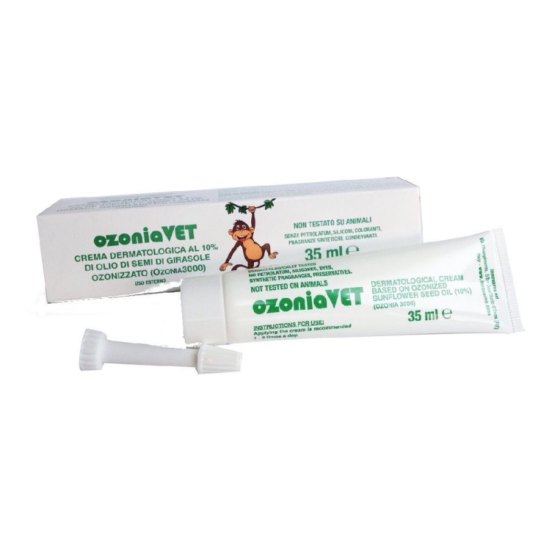 Scatola originale del prodotto Ozoniavet Crema Dermatologica per Animali 35ml Scatola originale del prodotto Ozoniavet Crema Dermatologica per Animali 35ml