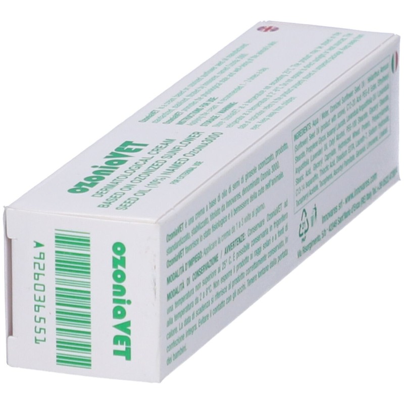 Foto illustrativa del packaging di Ozoniavet Crema Dermatologica per Animali 35ml Foto illustrativa del packaging di Ozoniavet Crema Dermatologica per Animali 35ml