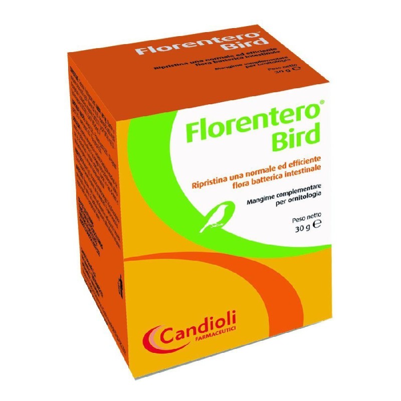 Scatola originale del prodotto Florentero Bird Veterinario per Problemi Intestinali degli Uccelli 30g Scatola originale del prodotto Florentero Bird Veterinario per Problemi Intestinali degli Uccelli 30g