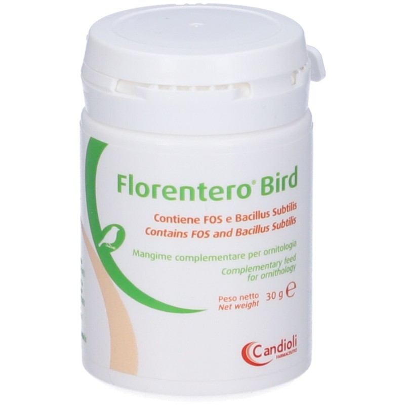 Foto illustrativa del packaging di Florentero Bird Veterinario per Problemi Intestinali degli Uccelli 30g Foto illustrativa del packaging di Florentero Bird Veterinario per Problemi Intestinali degli Uccelli 30g