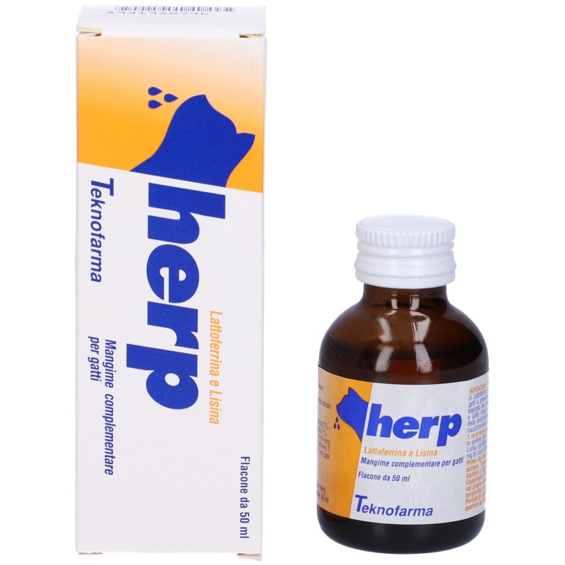 Vista del prodotto Herp Integratore Veterinario per Infezioni del Gatto 50ml Vista del prodotto Herp Integratore Veterinario per Infezioni del Gatto 50ml