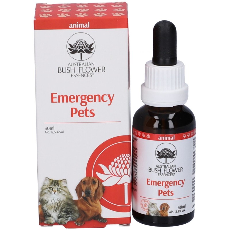 Vista del prodotto Australian Bush Flower Emergency Pets Gocce Veterinarie per Cani e Gatti 30ml