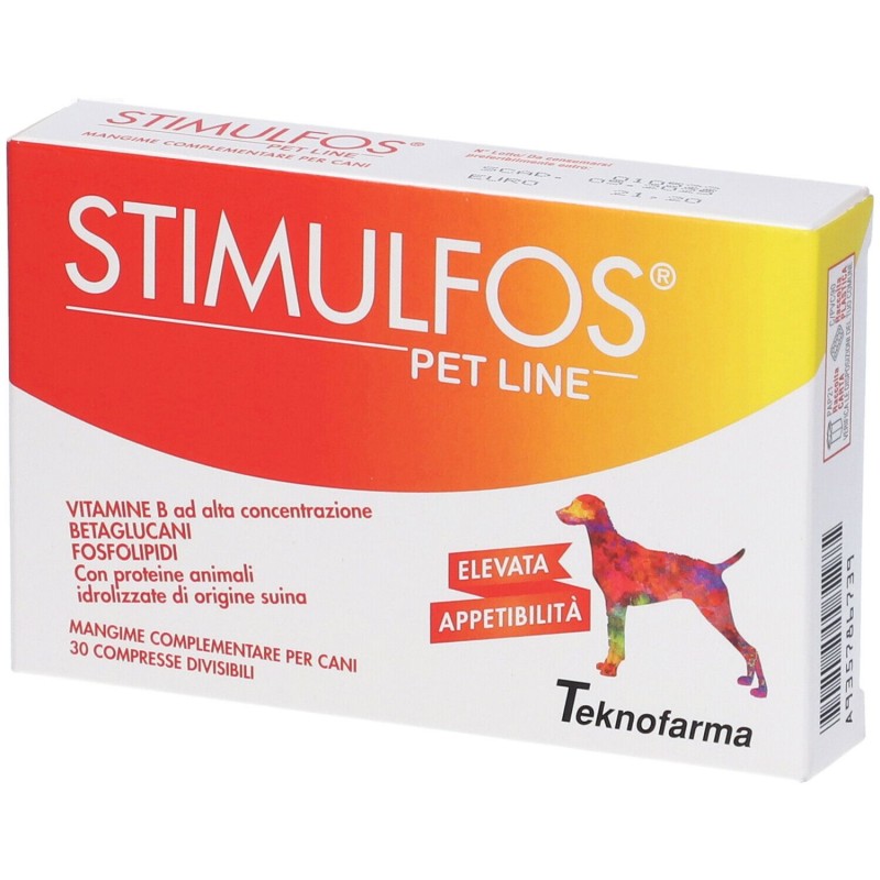 Vista del prodotto Stimulfos Pet Line Cane Integratore Vitaminico per Cani 30 Compresse